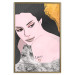 Poster Sensual and Lovingly - portrait of a woman with English tattoo 125264 additionalThumb 16