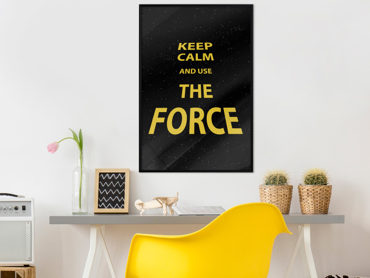 Poster Keep Calm and Ouse the Force - English text on a space background 125364 additionalImage 3
