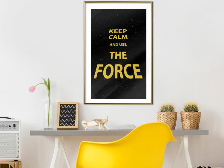Poster Keep Calm and Ouse the Force - English text on a space background 125364 additionalImage 13