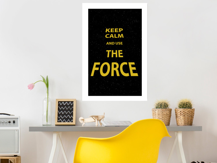 Poster Keep Calm and Ouse the Force - English text on a space background 125364 additionalImage 2