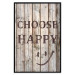 Wall Poster Choose Happy - black English text on a background of wooden planks 125864 additionalThumb 18