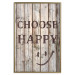 Wall Poster Choose Happy - black English text on a background of wooden planks 125864 additionalThumb 16