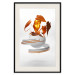 Poster Copper Leaves - abstract vase with golden leaves on a white background 126064 additionalThumb 27