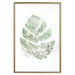 Poster Green Sketch - monstera leaf on a gently blurred white texture 126864 additionalThumb 14