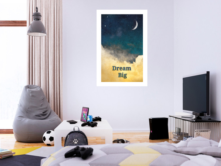 Wall Poster At Dusk - English inscriptions on a background of night sky with stars 127064 additionalImage 3