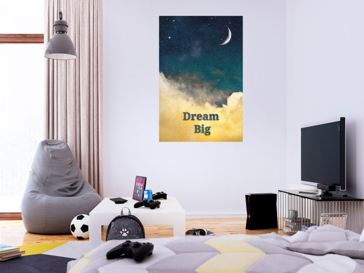 Wall Poster At Dusk - English inscriptions on a background of night sky with stars 127064 additionalImage 4