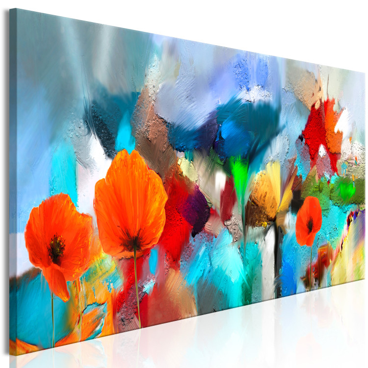 Canvas Childish Dreams (1-part) narrow - abstraction and wildflowers 127464 additionalImage 2