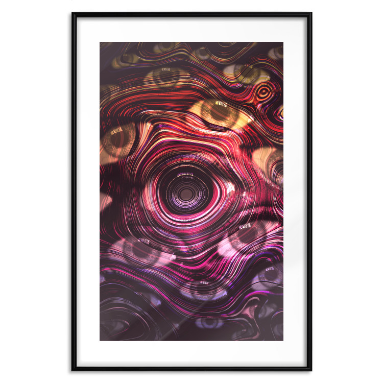 Wall Poster Psychedelic Gaze - abstract colorful waves on background of eyes 127964 additionalImage 15
