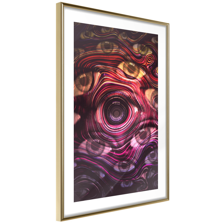 Wall Poster Psychedelic Gaze - abstract colorful waves on background of eyes 127964 additionalImage 7