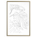 Wall Poster Monstera Composition - line art of tropical plant leaves on white background 128364 additionalThumb 14