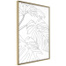 Wall Poster Monstera Composition - line art of tropical plant leaves on white background 128364 additionalThumb 14