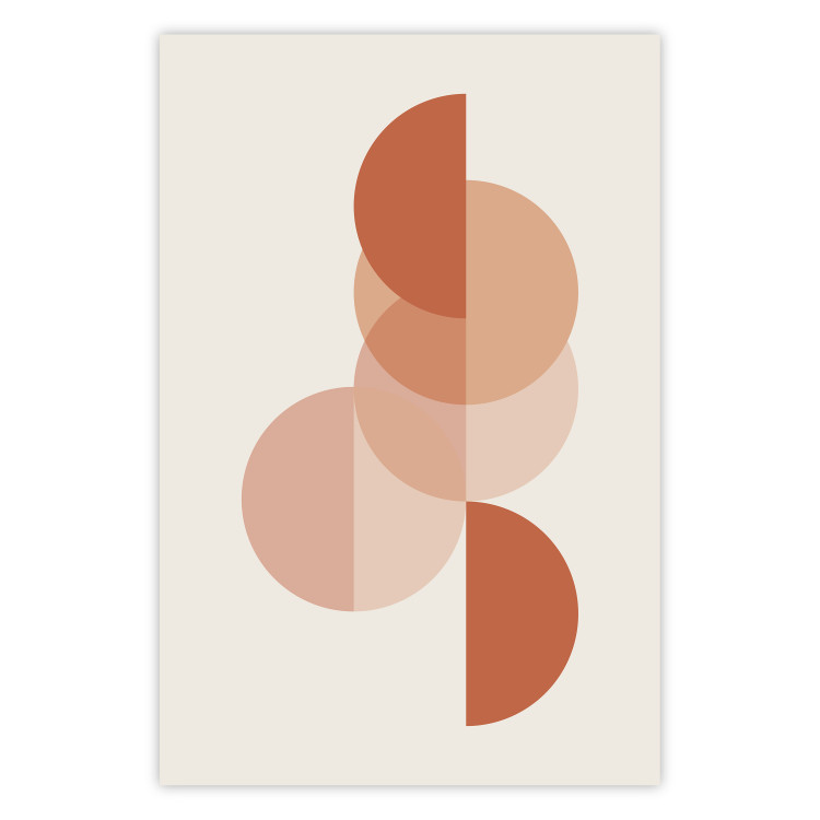 Poster Circular Structure - abstract orange geometric figures 129764