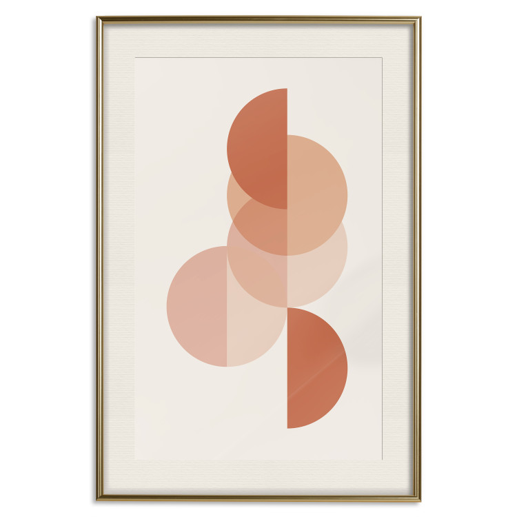 Poster Circular Structure - abstract orange geometric figures 129764 additionalImage 20