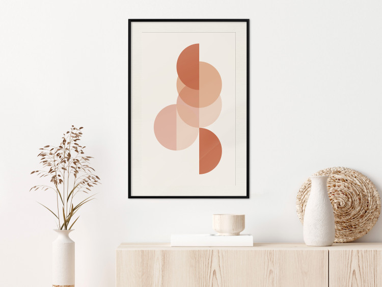 Poster Circular Structure - abstract orange geometric figures 129764 additionalImage 24