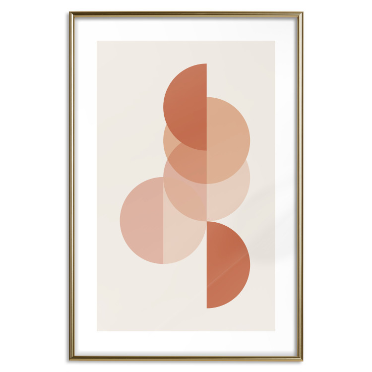 Poster Circular Structure - abstract orange geometric figures 129764 additionalImage 14