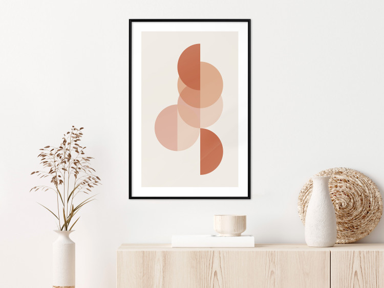 Poster Circular Structure - abstract orange geometric figures 129764 additionalImage 23
