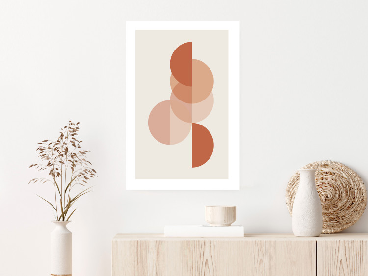 Poster Circular Structure - abstract orange geometric figures 129764 additionalImage 3
