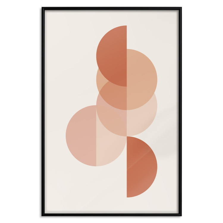 Poster Circular Structure - abstract orange geometric figures 129764 additionalImage 16