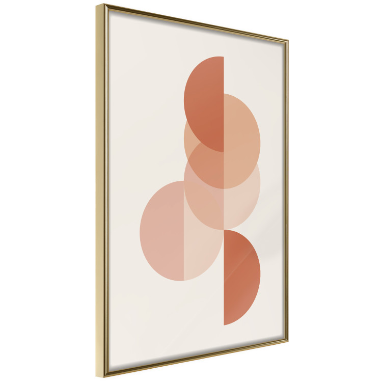 Poster Circular Structure - abstract orange geometric figures 129764 additionalImage 12