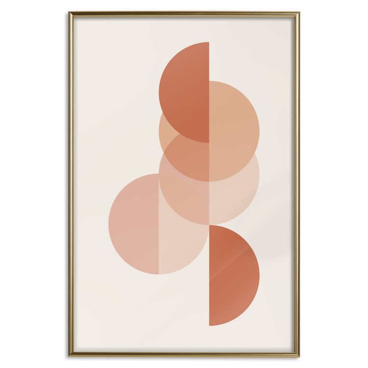 Poster Circular Structure - abstract orange geometric figures 129764 additionalImage 17