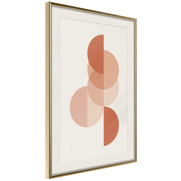 Poster Circular Structure - abstract orange geometric figures 129764 additionalImage 3
