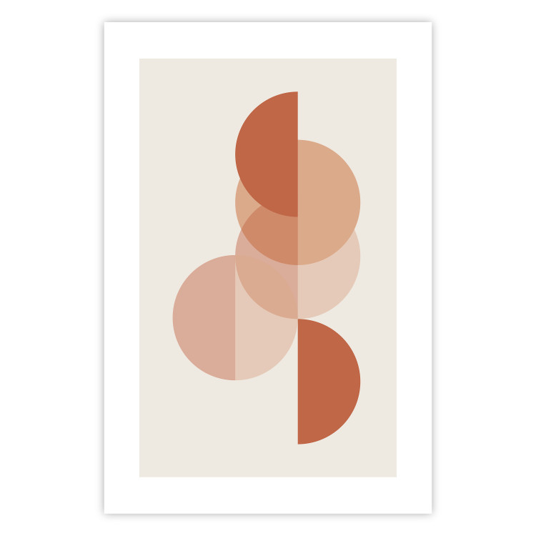 Poster Circular Structure - abstract orange geometric figures 129764 additionalImage 19