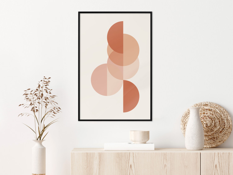 Poster Circular Structure - abstract orange geometric figures 129764 additionalImage 4
