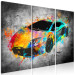 Canvas Aerodynamics (3-piece) - abstract car on a black background 129864 additionalThumb 2