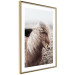Wall Poster Against the Wind - brown horse with mane against a field backdrop and intense fog 130264 additionalThumb 7