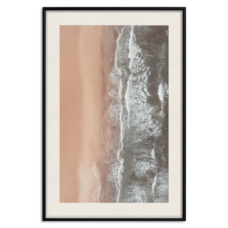 Wall Poster Shoreline - a landscape of an orange beach and sea from a bird's-eye view 130764 additionalImage 19