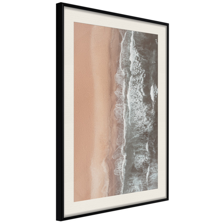 Wall Poster Shoreline - a landscape of an orange beach and sea from a bird's-eye view 130764 additionalImage 2
