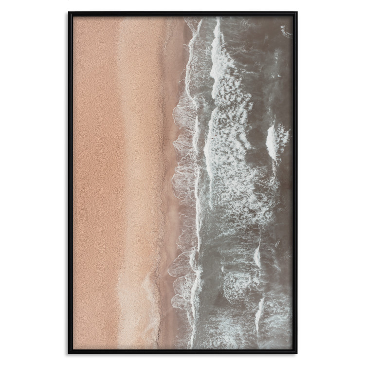 Wall Poster Shoreline - a landscape of an orange beach and sea from a bird's-eye view 130764 additionalImage 18