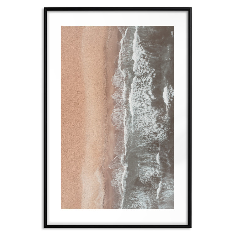 Wall Poster Shoreline - a landscape of an orange beach and sea from a bird's-eye view 130764 additionalImage 17