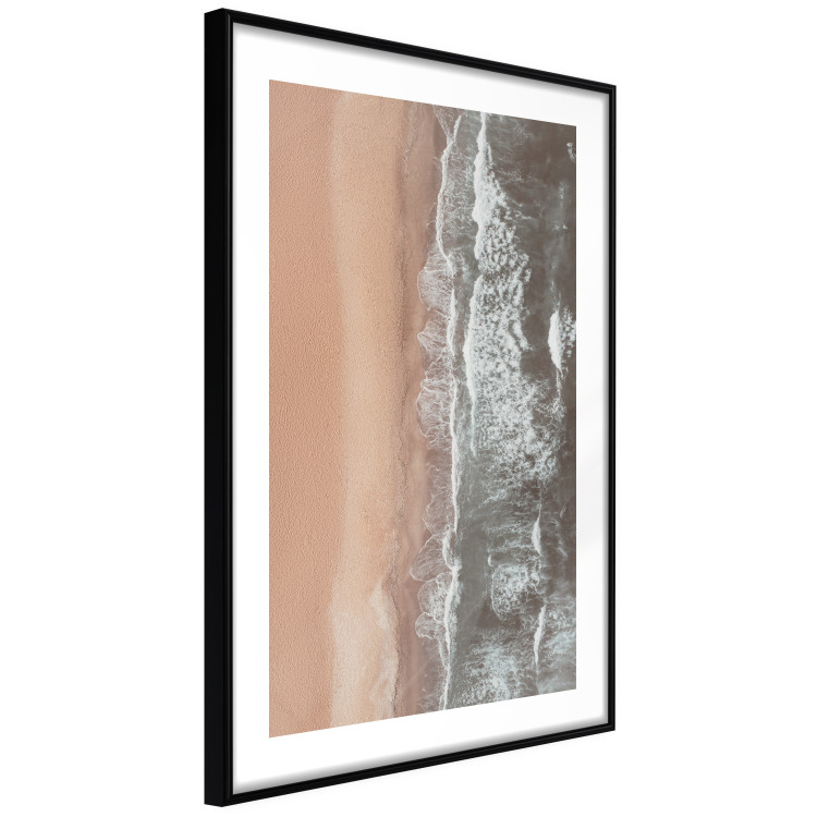Wall Poster Shoreline - a landscape of an orange beach and sea from a bird's-eye view 130764 additionalImage 8