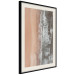 Wall Poster Shoreline - a landscape of an orange beach and sea from a bird's-eye view 130764 additionalThumb 2