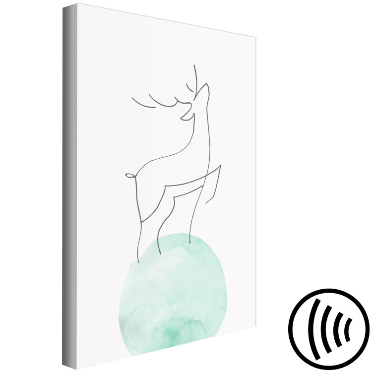 Canvas Courage (1-piece) Vertical - deer on a blue pastel moon 131764 additionalImage 6