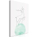 Canvas Courage (1-piece) Vertical - deer on a blue pastel moon 131764 additionalThumb 2