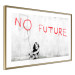 Poster No Future - black and white mural of a girl and red writings 132464 additionalThumb 8