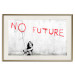 Poster No Future - black and white mural of a girl and red writings 132464 additionalThumb 24