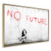 Poster No Future - black and white mural of a girl and red writings 132464 additionalThumb 14