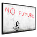 Poster No Future - black and white mural of a girl and red writings 132464 additionalThumb 12