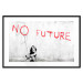 Poster No Future - black and white mural of a girl and red writings 132464 additionalThumb 26