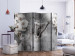 Room Divider Arrangement with Orchid II (5-piece) - woman and flowers against a concrete background 132564 additionalThumb 2