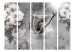 Room Divider Arrangement with Orchid II (5-piece) - woman and flowers against a concrete background 132564 additionalThumb 3