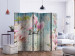 Folding Screen Pink Flowers on Wood II (5-piece) - colorful collage and boards 132864 additionalThumb 2