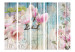 Folding Screen Pink Flowers on Wood II (5-piece) - colorful collage and boards 132864 additionalThumb 3