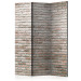 Room Divider Screen Elegant Brick (3-piece) - simple composition with a red wall 132964