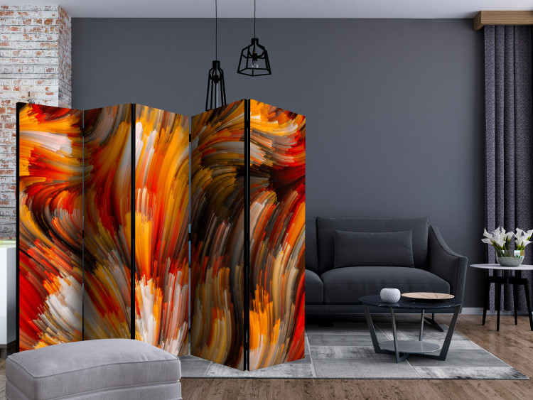 Room Divider Ocean of Fire II (5-piece) - joyful abstraction on a colorful background 133064 additionalImage 4