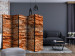 Room Divider Screen Orange Stone II (5-piece) - composition of red bricks 133464 additionalThumb 4