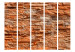 Room Divider Screen Orange Stone II (5-piece) - composition of red bricks 133464 additionalThumb 3